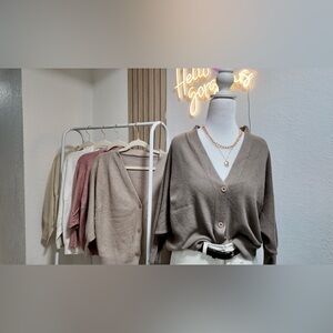 Chic Beige Women's Cardigan